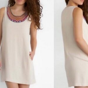 NWOT QUINN Shift Dress W/Beaded Neckline